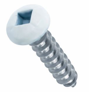 8A50SSP0Z/02WT 8A X 1/2 SQ PAN SMS ZINC PT.#02 WHITE